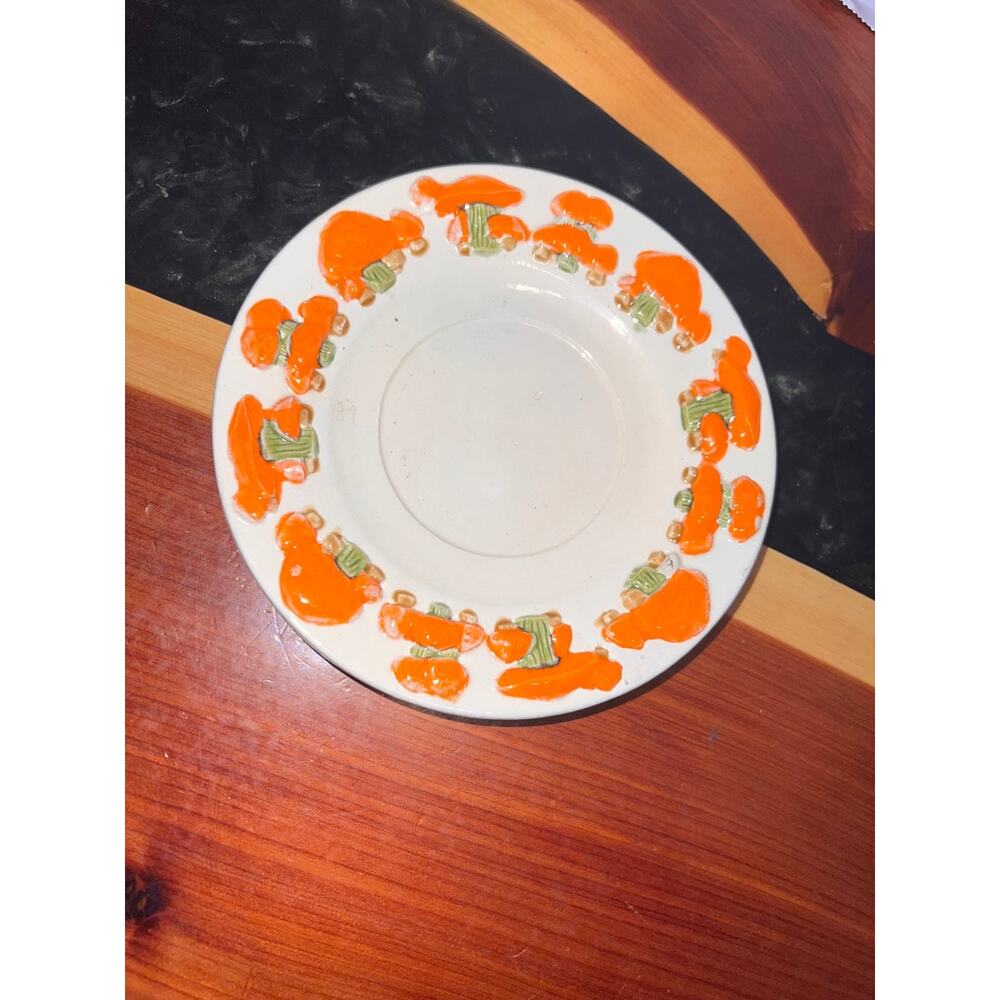 Vintage Tiny / Mini Mushroom Plate